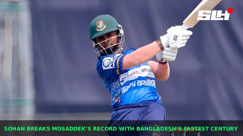 Sohan Breaks Mosaddek’s Record with Bangladesh’s Fastest Century and 13 Sixes