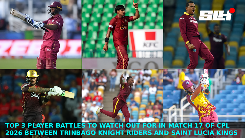 Top 3 Player Battles to Watch Out for in Match 17 of CPL 2026 Trinbago Knight Riders vs Saint Lucia Kings