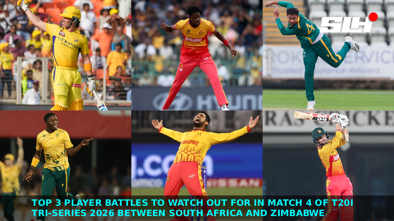 Top 3 Player Battles to Watch Out for in Match 4 of T20I Tri-Series 2026 between South Africa and Zimbabwe