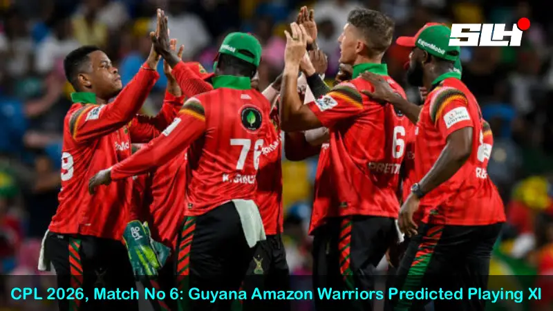 CPL 2026, Match No 6: Guyana Amazon Warriors Predicted Playing XI