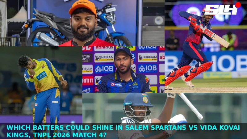 Which Batters Could Shine in Salem Spartans vs Vida Kovai Kings, TNPL 2026 Match 4?