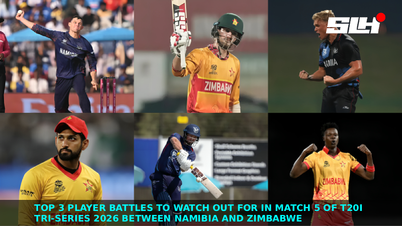 Top 3 Player Battles to Watch Out for in Match 5 of T20I Tri-Series 2026 between Namibia and Zimbabwe