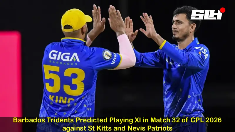 Barbados Tridents Predicted Playing XI in Match 32 of CPL 2026 against St Kitts and Nevis Patriots