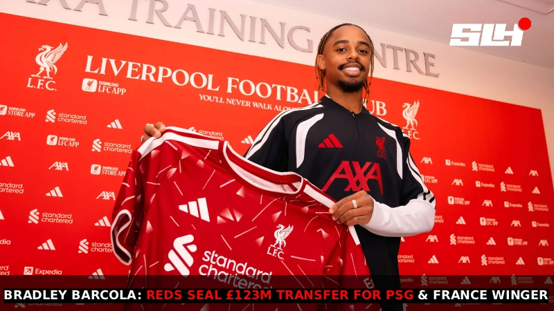 Liverpool Complete Blockbuster £123M Signing of French Forward Bradley Barcola from PSG