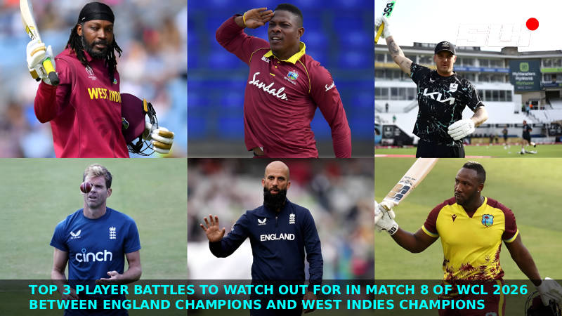 Top 3 Player Battles to Watch Out for in Match 8 of WCL 2026 between England Champions and West Indies Champions