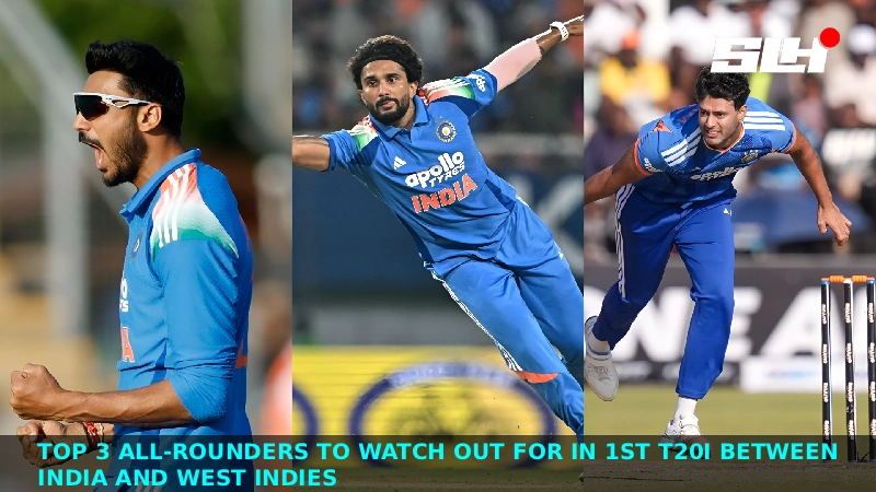 Top 3 all-rounders to watch out for in 1st T20I between India and West Indies