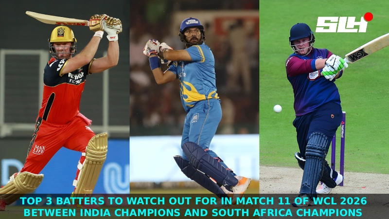 Top 3 batters to watch out for in Match 11 of WCL 2026 between India Champions and South Africa Champions