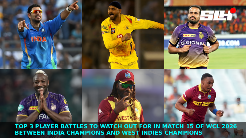 Top 3 Player Battles to Watch Out for in Match 15 of WCL 2026 Between India Champions and West Indies Champions