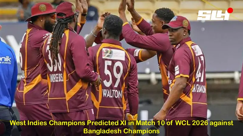 West Indies Champions Predicted XI in Match 10 of WCL 2026 against Bangladesh Champions